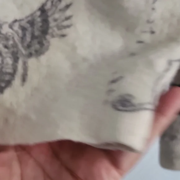 Christian Audigier Vintage Wool Blend Graphic Zip-Up Sweater - Cream and Black - Picture 6 of 9